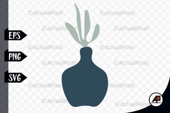 Abstract Vase with Leaf SVG Review