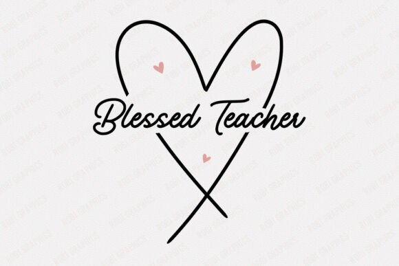 Blessed Teacher - Retro SVG Graphics