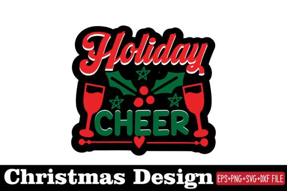 Christmas Sticker, HOLIDAYS CHEER: Graphics & Crafts for Branding