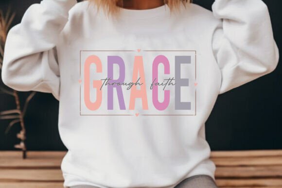 Grace Through Faith - Retro SVG