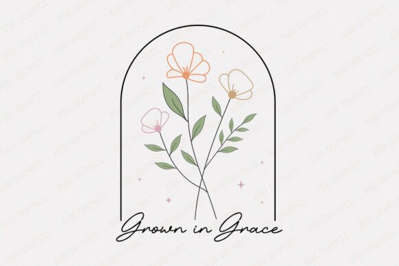 Grown in Grace - Retro SVG