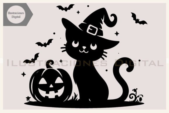 Halloween Cat Vector: Graphics & Crafts for Creative Design