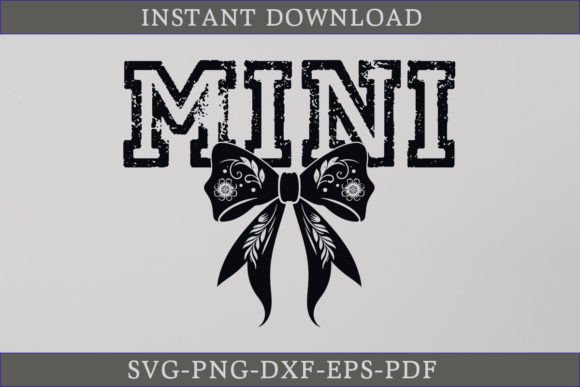 Halloween Mini SVG Coquette Black Bow