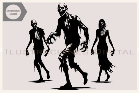 Halloween Zombie Vector Clipart SVG for Graphics and Crafts