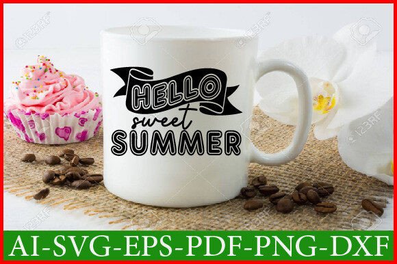 Hello Sweet Summer Svg Design: Graphics for Crafts & Small Business Branding