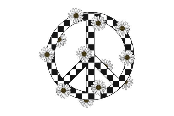Peace Sign Daisy Floral SVG Graphics
