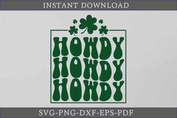 St. Patrick's Day Howdy Shirt Retro SVG