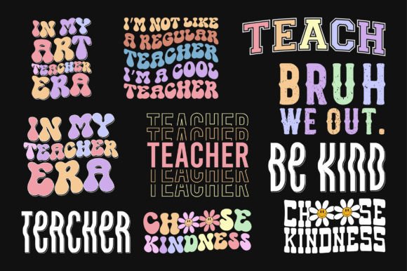 Teacher SVG Sublimation T-shirt Bundle