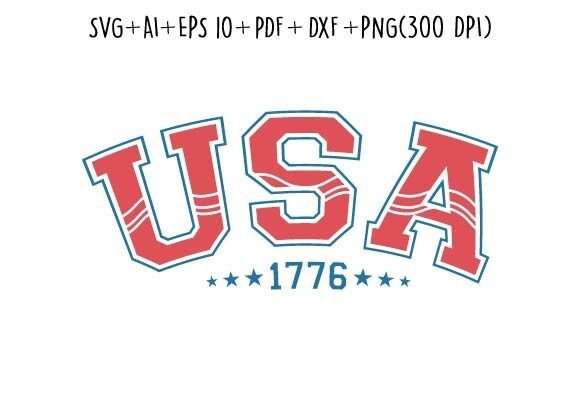 USA 4th of July Retro Sublimation SVG for Crafts